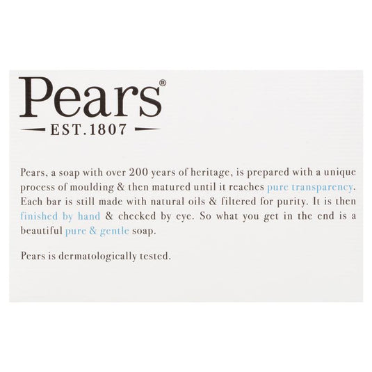 Pears Transparent Soap Pure And Gentle With Mint Extracts 3x125g