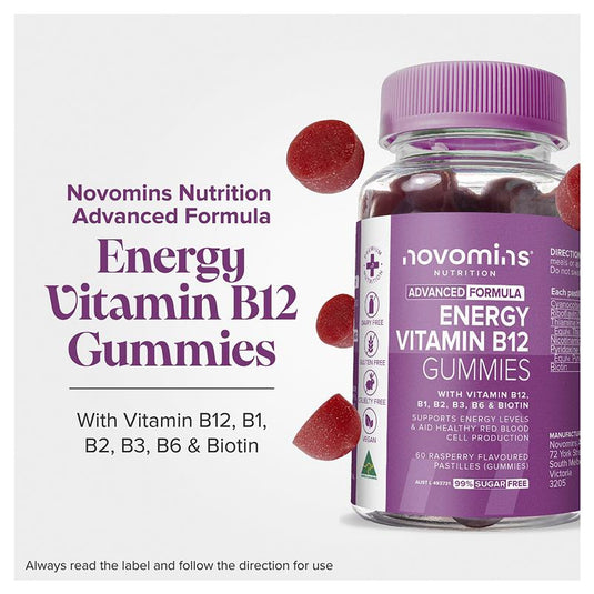 Novomins Energy Vitamin B12 60 Gummies
