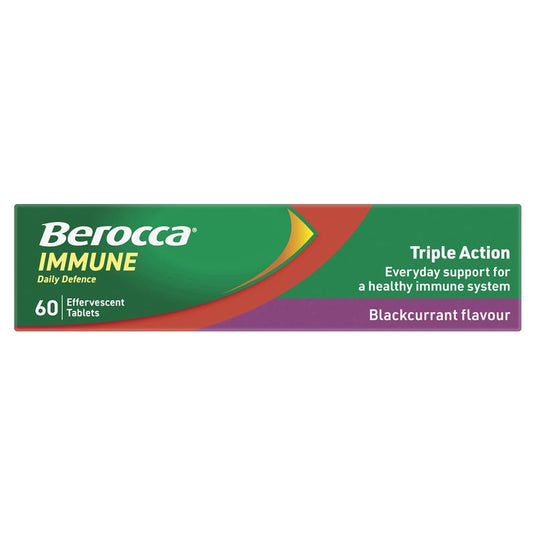 Berocca Immune Daily Defence Blackcurrant 60 Effervescent Tablets Exclusive Size