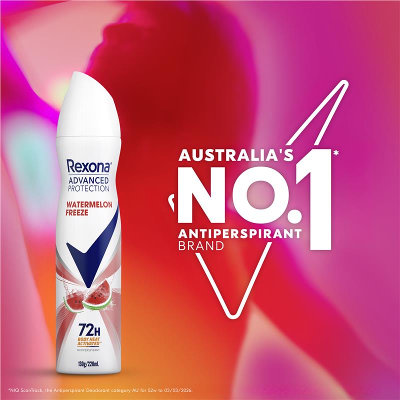Load image into Gallery viewer, Rexona Women Advanced Antiperspirant Aerosol Watermelon Freeze 220ml
