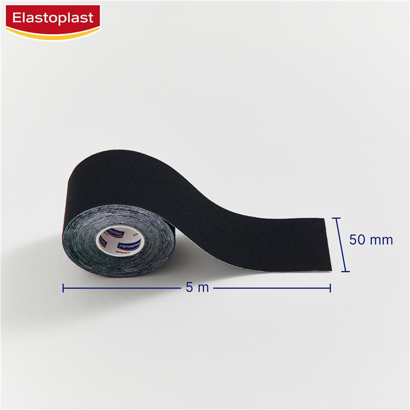 Load image into Gallery viewer, Elastoplast Kinesiology Tape Black 50mm x 5m
