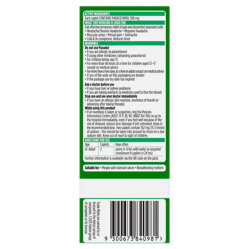 Load image into Gallery viewer, Panadol Rapid Paracetamol Pain Relief 80 Caplets
