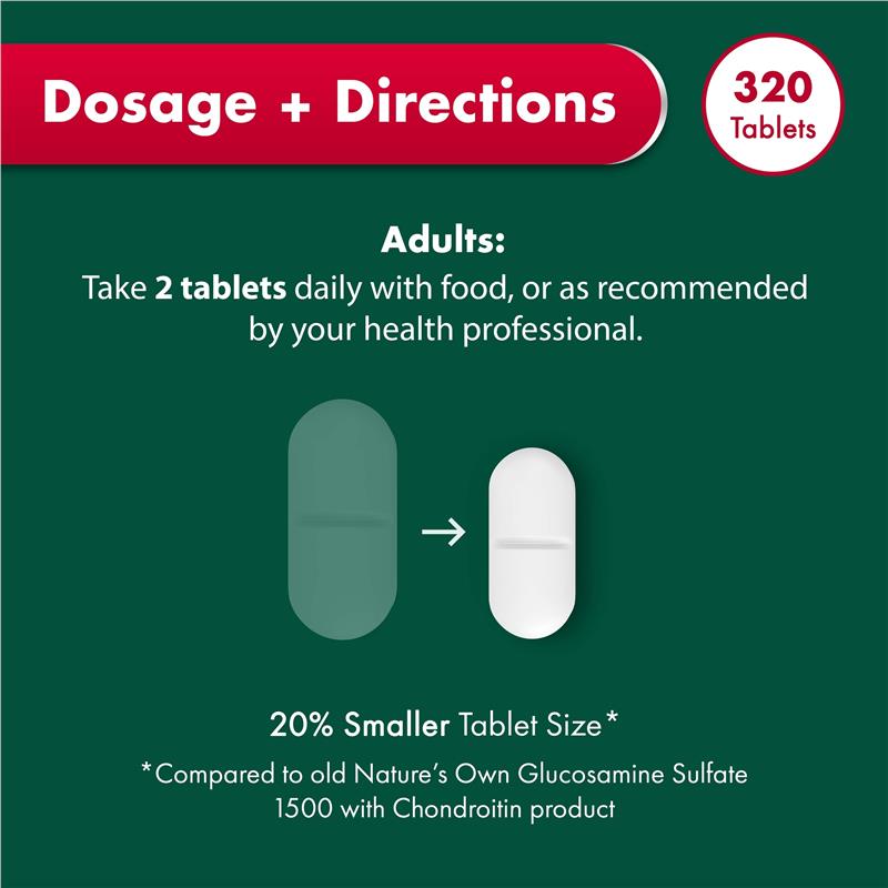Load image into Gallery viewer, Nature's Own Glucosamine Sulfate With Chondroitin 320 Tablets
