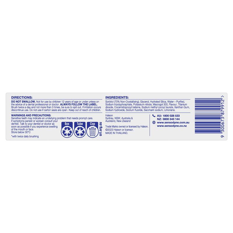 Load image into Gallery viewer, Sensodyne Toothpaste Complete Care + Smart Clean Extra Fresh 100g
