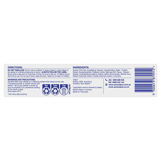 Sensodyne Toothpaste Complete Care + Smart Clean Extra Fresh 100g