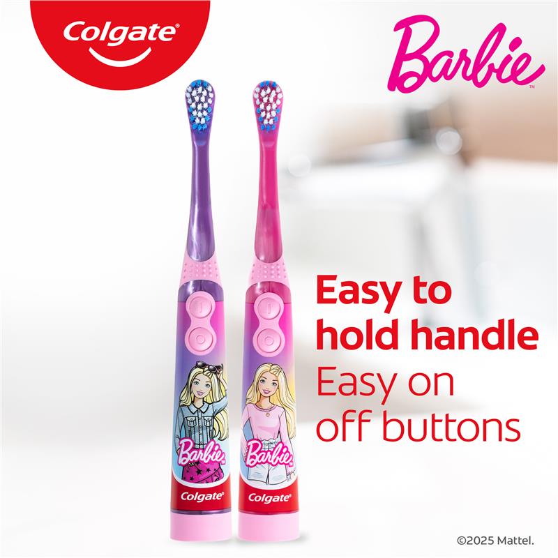 Load image into Gallery viewer, Colgate Toothbrush Kids Barbie Sonic Battery
