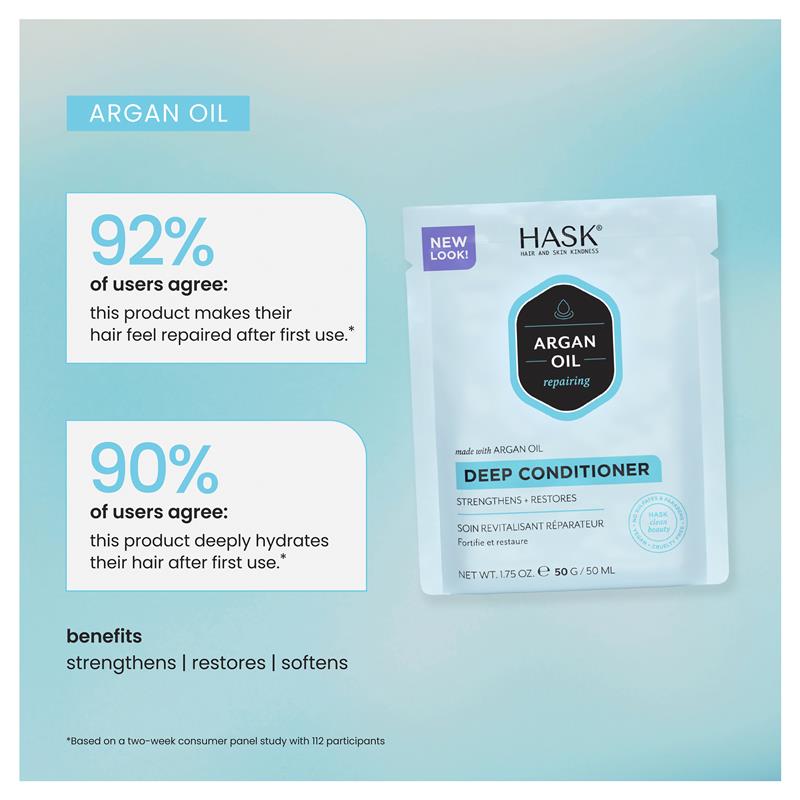 Load image into Gallery viewer, Hask Argan Oil Repairing Deep Conditioning Treatment 50g
