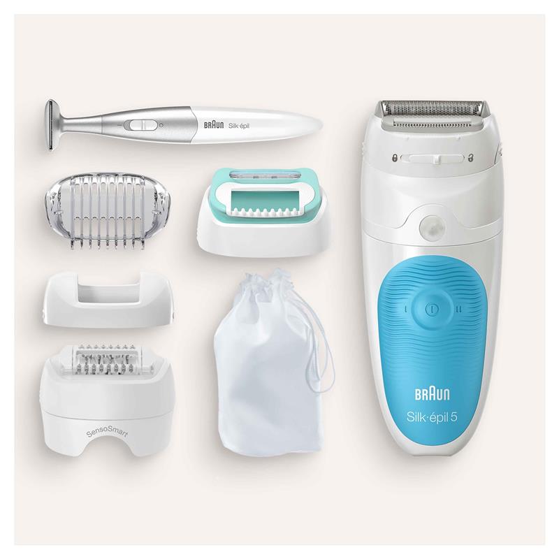 Load image into Gallery viewer, Braun Silk-Epi 5 Wet &amp; Dry Epilator White/Blue SES5-810
