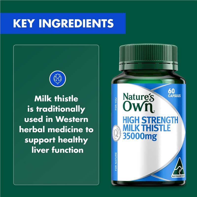 Load image into Gallery viewer, Nature's Own Milk Thistle 35000mg 60 Capsules
