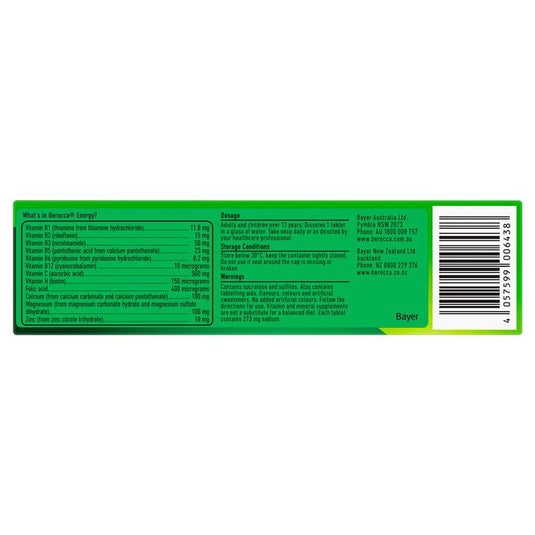 Berocca Energy Mango And Orange 15 Effervescent Tablets