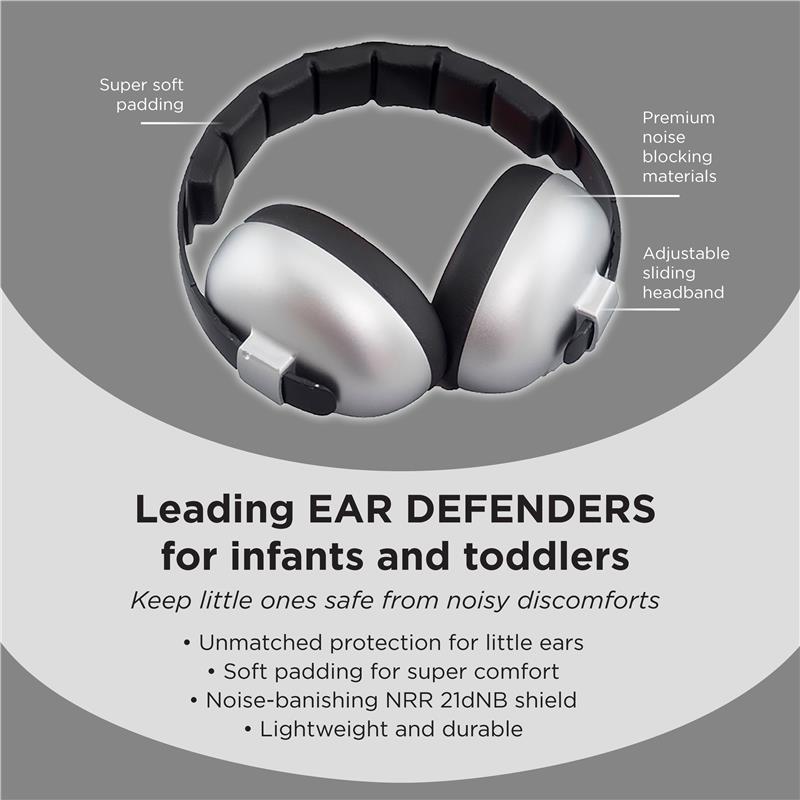 Load image into Gallery viewer, Banz Ear Muffs Mini 3+ Months to 2 Years Silver

