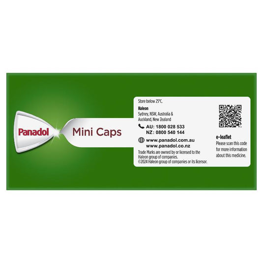 Panadol Paracetamol Pain Relief Mini Capsules 48 Capsules