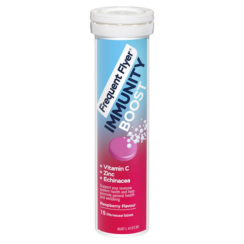 Load image into Gallery viewer, Frequent Flyer Immunity Boost Raspberry 15 Effervescent Tablets

