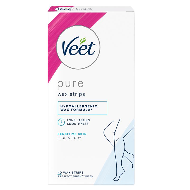 Load image into Gallery viewer, Veet Pure Cold Wax Strips Leg 40 Pack
