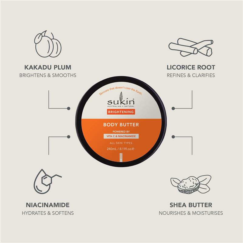 Load image into Gallery viewer, Sukin Brightening Vitamin C &amp; Niacinamide Body Butter 240ml
