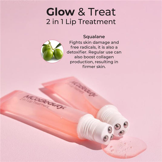 MCoBeauty 2-In-1 Glow & Treat Lip Oil Berry NEW