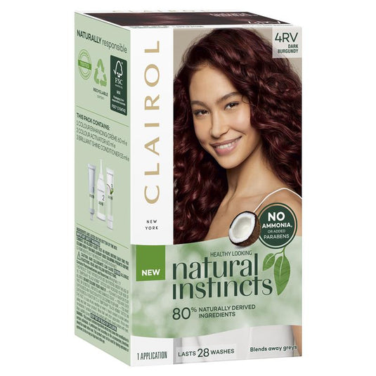 Natural Instincts 4RV Dark Burgundy Semi Permanent Hair Colour