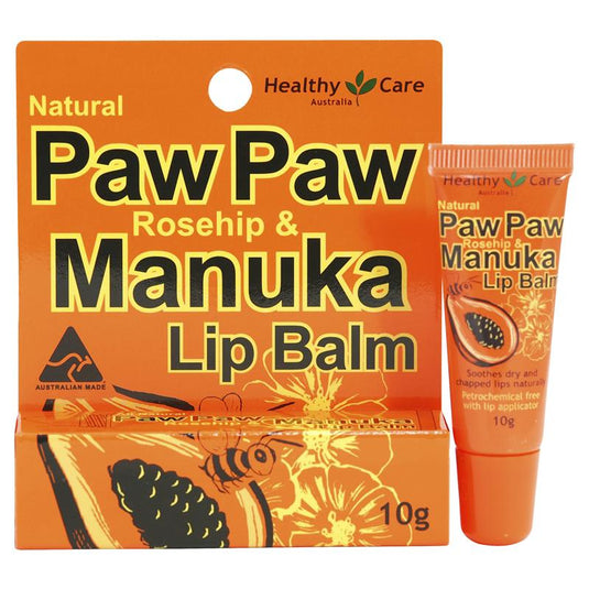 Healthy Care Paw Paw Rosehip & Manuka Lip Balm 10g