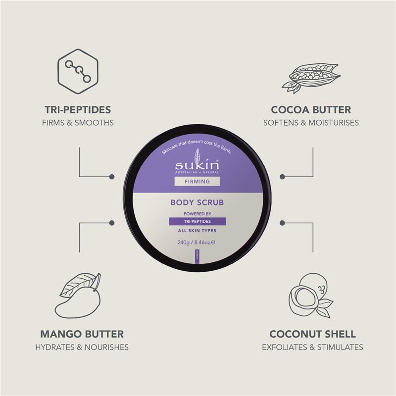 Load image into Gallery viewer, Sukin Firming Tri-Peptides Body Scrub 240g

