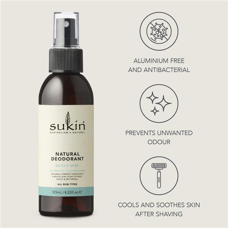 Load image into Gallery viewer, Sukin Natural Deodorant Ocean Mist 125ml
