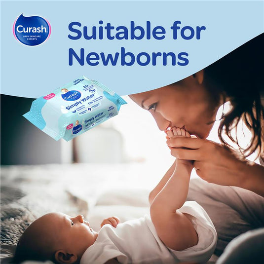 Curash Baby Travel Water Wipes 5 x 20 Pack