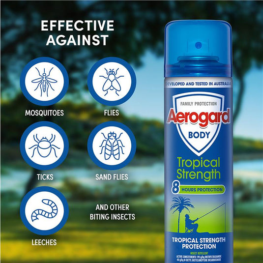 Aerogard Tropical Strength Insect Repellant 150g Aerosol