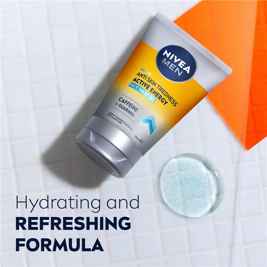 NIVEA MEN Active Energy Face Wash Gel 100ml