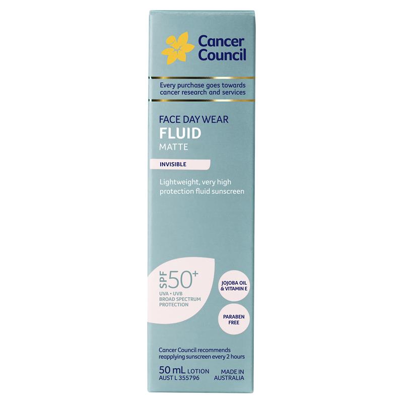 Load image into Gallery viewer, Cancer Council SPF 50+ Day Wear Face Fluid Matte Invisible 50ml
