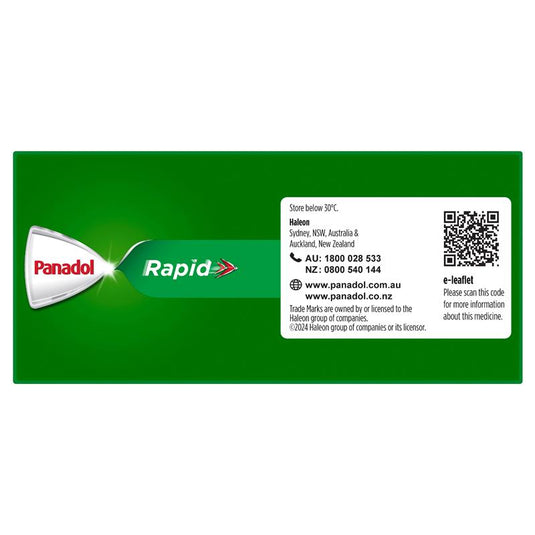 Panadol Rapid Paracetamol Pain Relief 48 Caplets