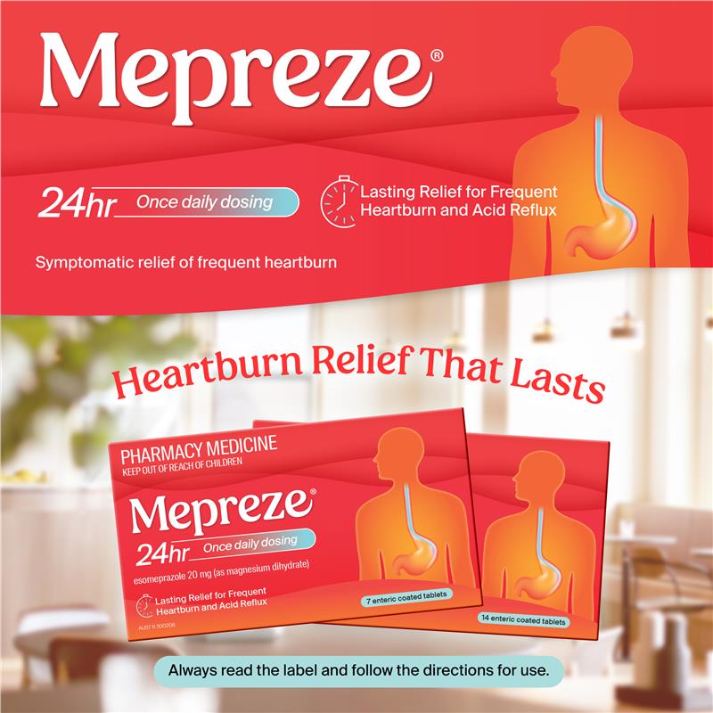 Load image into Gallery viewer, Mepreze 24Hr 20mg 14 Tablets
