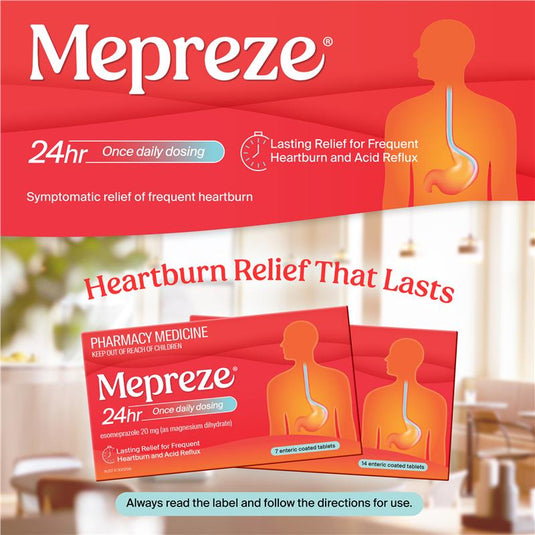 Mepreze 24Hr 20mg 14 Tablets