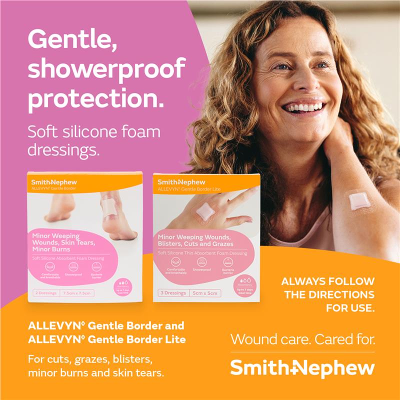Load image into Gallery viewer, Allevyn Gentle Border Lite 12.5cm x 5.5cm Single Dressing
