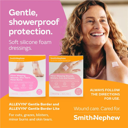 Allevyn Gentle Border Lite 12.5cm x 5.5cm Single Dressing