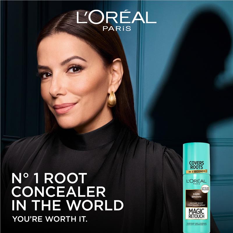 Load image into Gallery viewer, L'Oreal Paris Magic Retouch Temporary Root Concealer Spray - Black (Instant Grey Hair Coverage)

