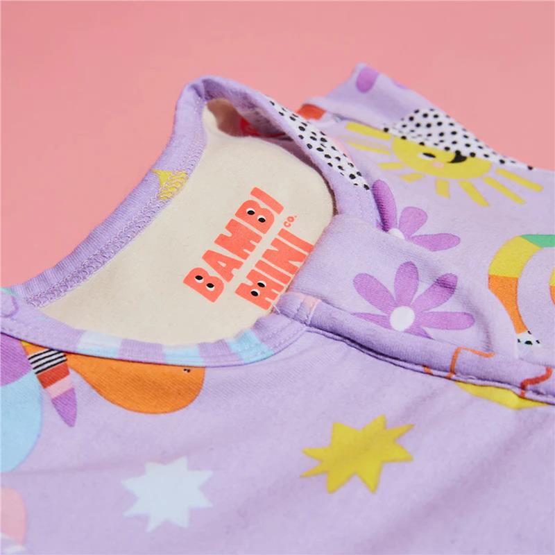 Load image into Gallery viewer, Bambi Mini Co. Wrigglesuit 6-12 Months (with Grippy Feet) Pastel Lilac
