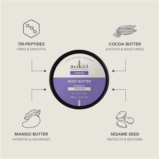 Sukin Firming Tri-Peptides Body Butter 240ml