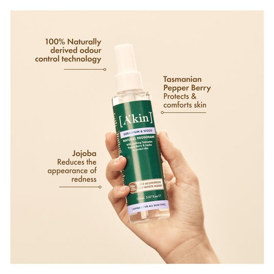 Akin Geranium & Wood Deodorant Spray 150ml