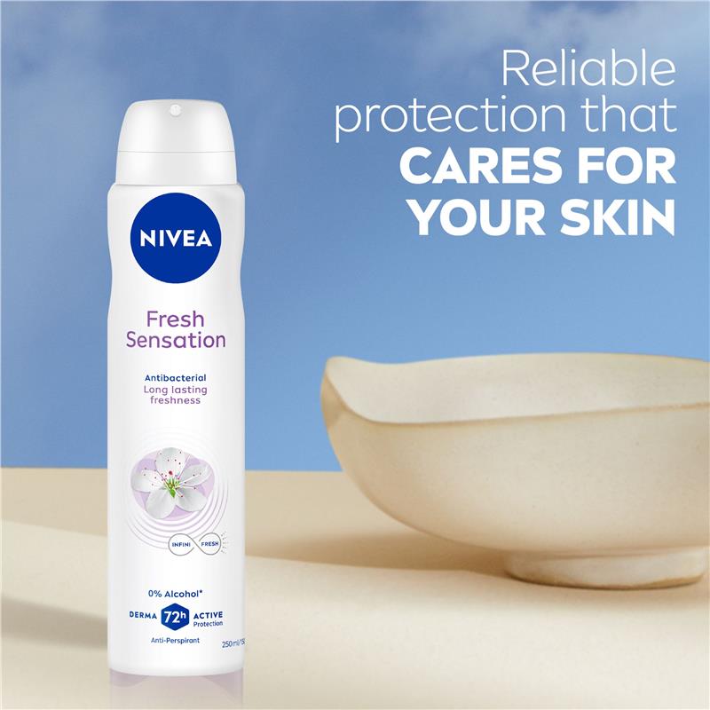 Load image into Gallery viewer, NIVEA for Women Deodorant Fresh Sensation 72hr 250ml
