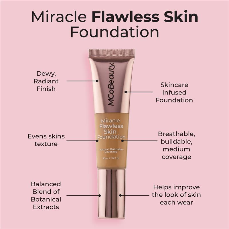 Load image into Gallery viewer, MCoBeauty Miracle Flawless Skin Foundation Natural Medium
