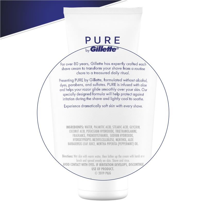 Load image into Gallery viewer, Gillette Pure Shave Cream for Men 170g
