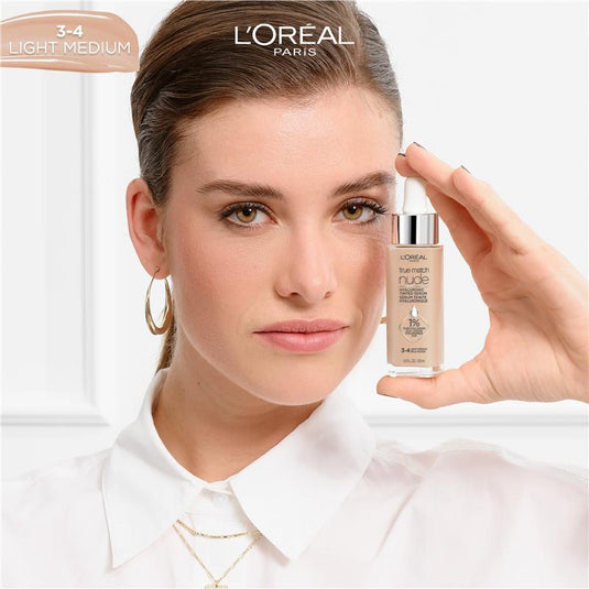 L'Oreal Paris True Match Nude Plumping Tinted Serum 3-4 Light Medium