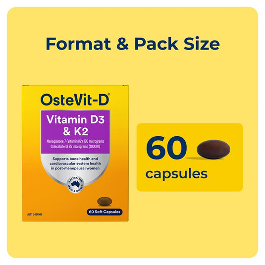 OsteVit-D Vitamin D3 + K2 60 Capsules