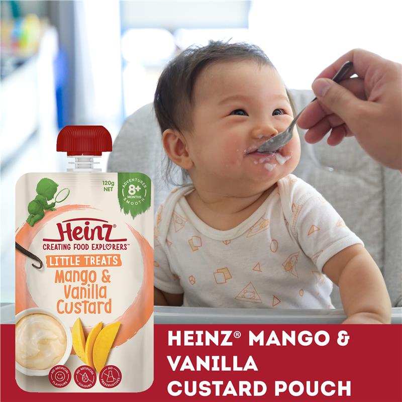Load image into Gallery viewer, Heinz Mango Vanilla Custard Pouch 120g 8m+
