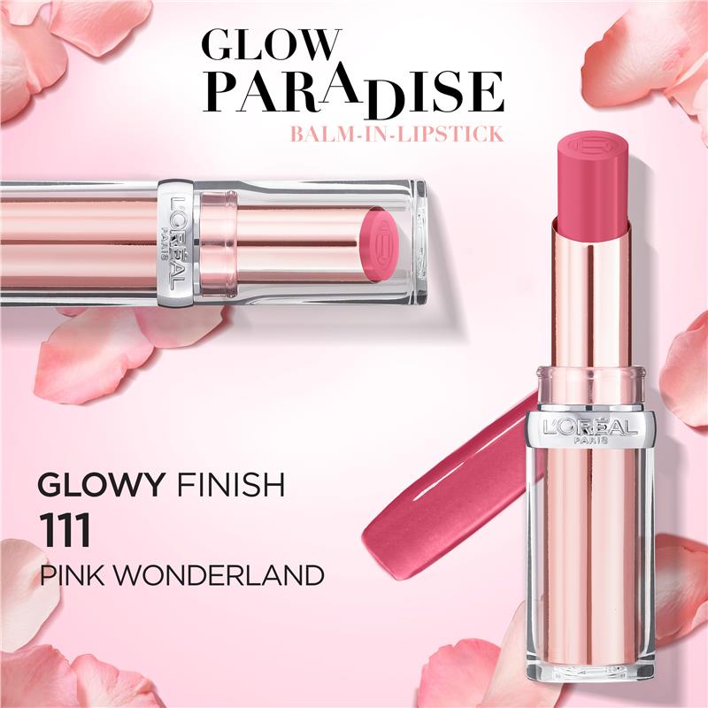 Load image into Gallery viewer, L'Oreal Paris Glow Paradise Balm-In-Lipstick 111 Pink Wonderland
