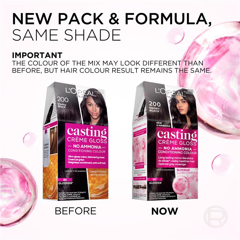 Load image into Gallery viewer, L'Oreal Paris Casting Creme Gloss Semi-Permanent Hair Colour - 200 Ebony Black (Ammonia Free)
