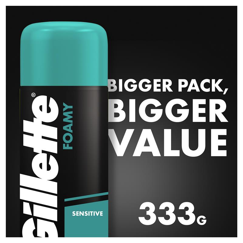 Load image into Gallery viewer, Gillette Shave Foam Sensitive Value Pack 333g
