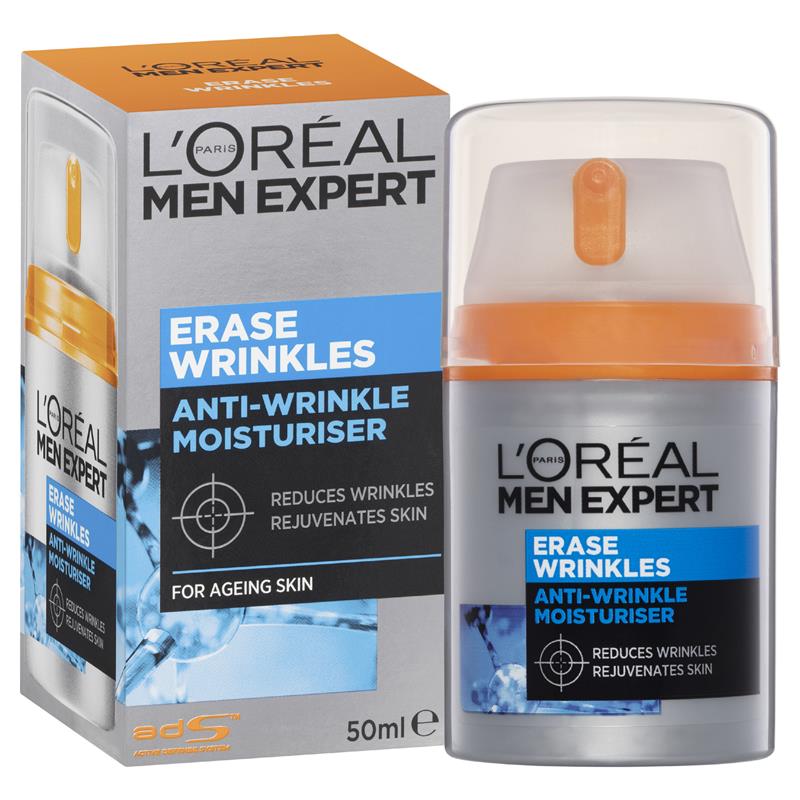 Load image into Gallery viewer, L'Oreal Men's Expert Erase Wrinkles Moisturising Cream 50ml
