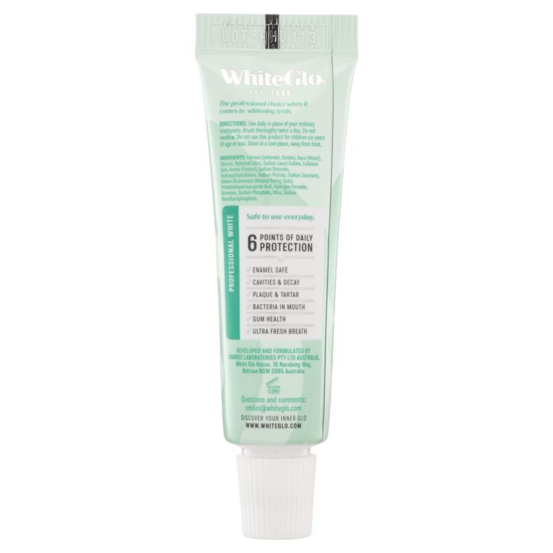 Load image into Gallery viewer, White Glo Travel Toothpaste Professional White 24g

