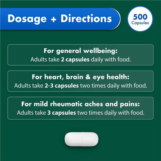 Nature's Own Odourless Fish Oil 1500mg 500 Capsules Exclusive Size