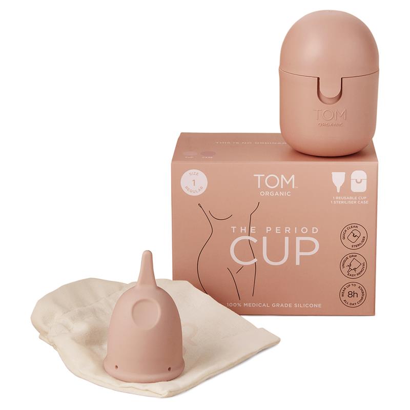 Load image into Gallery viewer, TOM Organic The Period Cup Size 1 + Convenient Microwavable Steriliser Case
